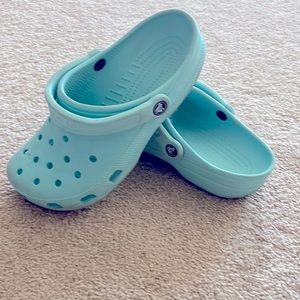 Women’s Light Blue Crocs Size 8